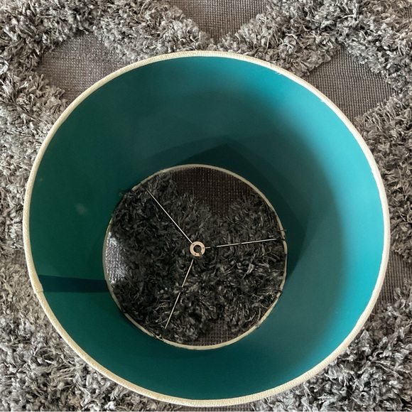 Pier 1 Cream and Teal Lampshade - Picture 4 of 4